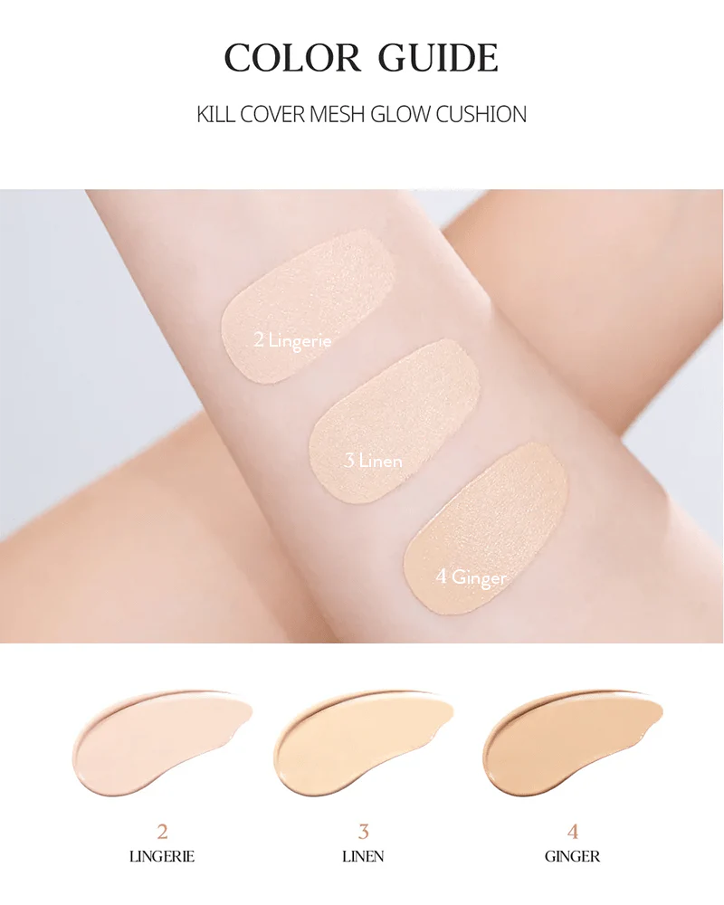 CLIO Kill Cover Mesh Glow Cushion Set SPF50+/PA++++ (+Refill)